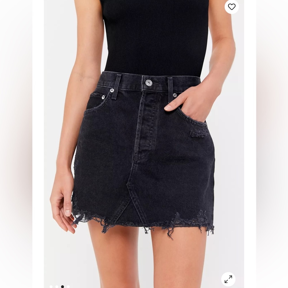 AGOLDE Quinn High Rise Mini Skirt in Cult